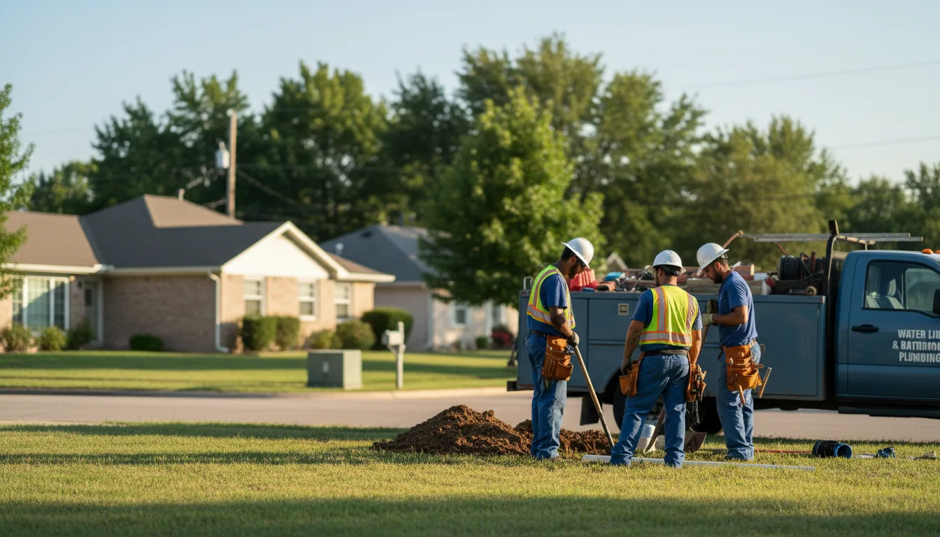 Residential water line and bathroom plumbing service in Morley, MI